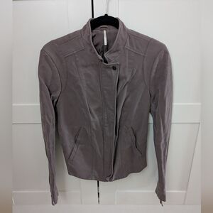 Free People Mauve Moto Jacket